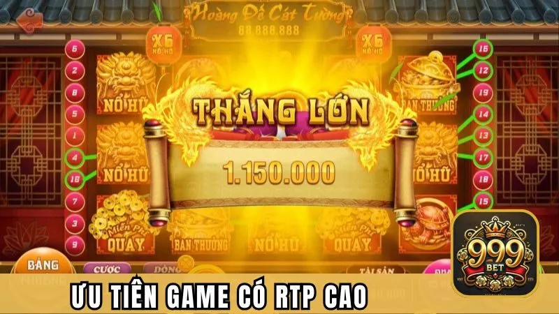 Mẹo chơi nổ hũ khi ưu tiên game có tỷ lệ hoàn trả cao